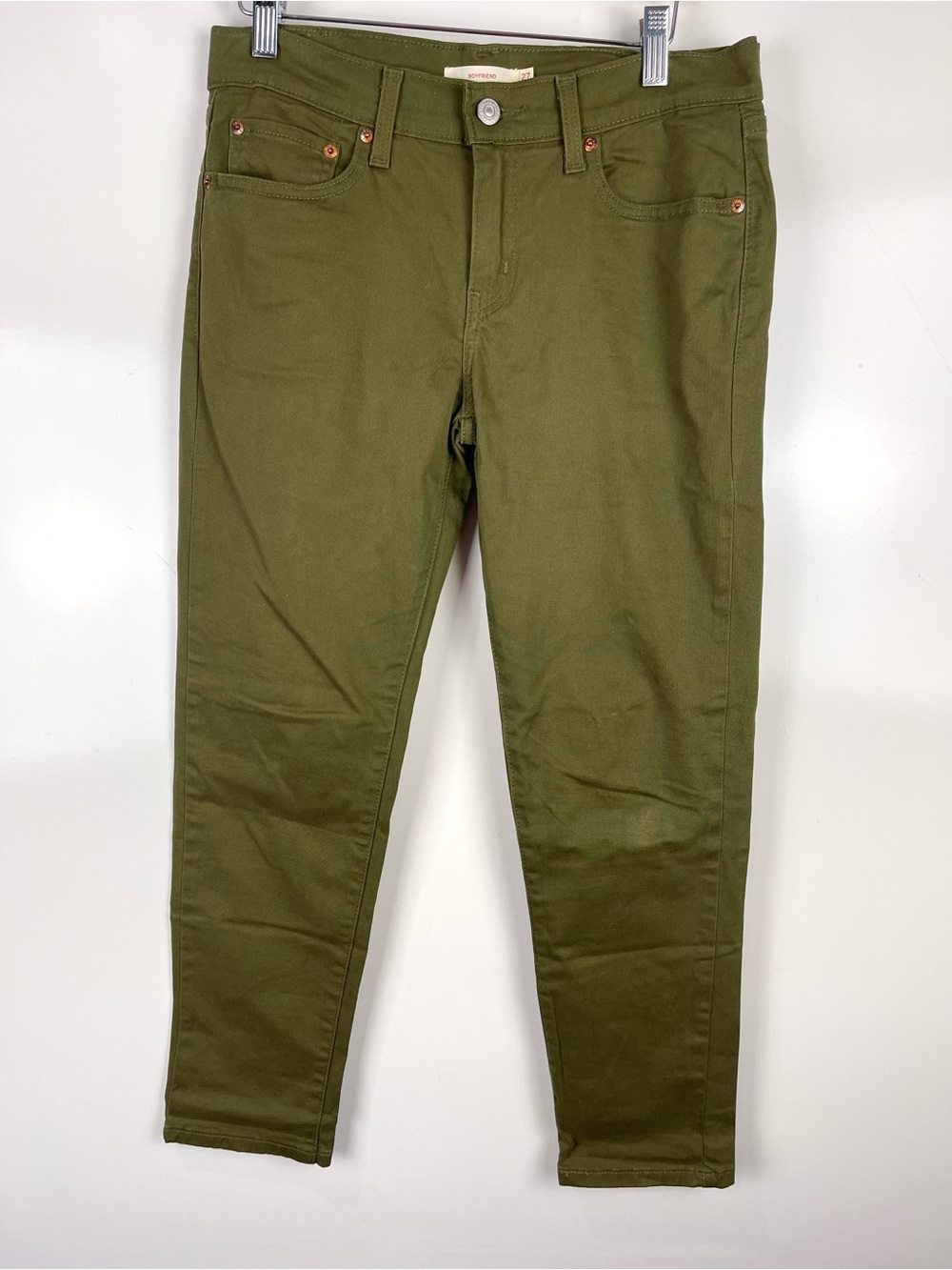 Levi's Boyfriend Jeans Mid Rise Green Women's Size 27 Casual Pants